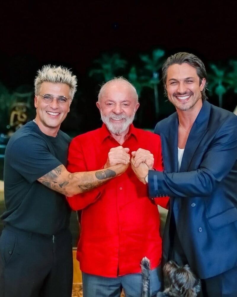 Lula, Bruno Gagliasso e Rômulo Estrela - Foto: @ricardostuckert